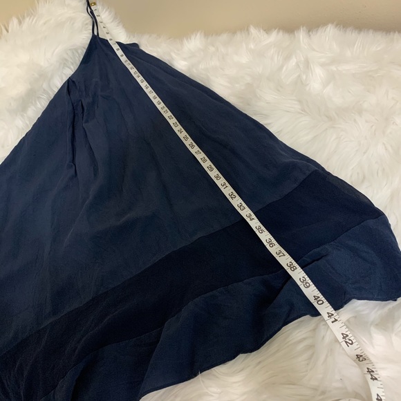 Madewell Silk Sheer-Stripe Cami Dress Navy Size M - Picture 8 of 8